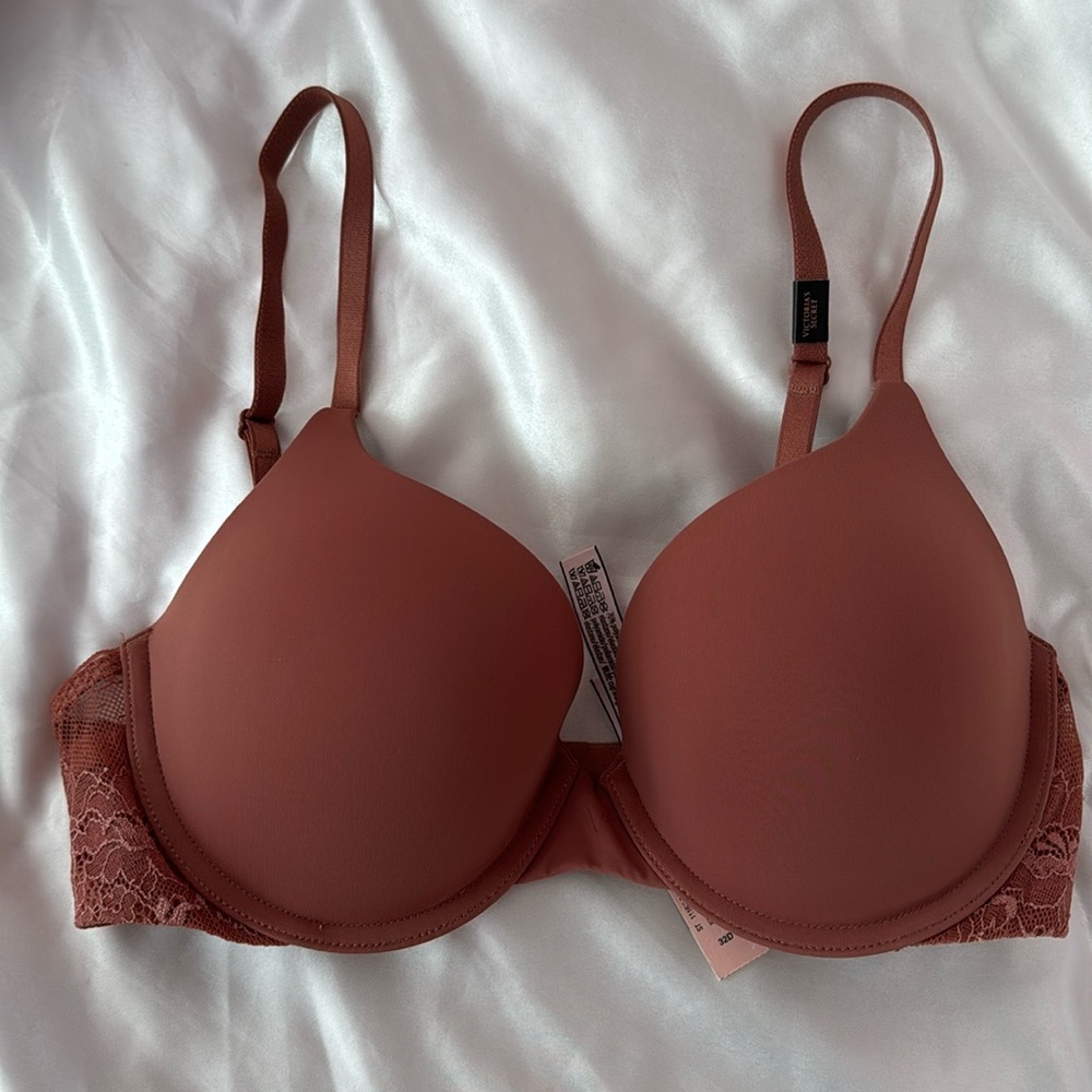 NWT Victoria’s Secret T Shirt Full Coverage Push Up Bra Dusty Rose 32D